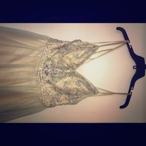 Beige and blue dress💙